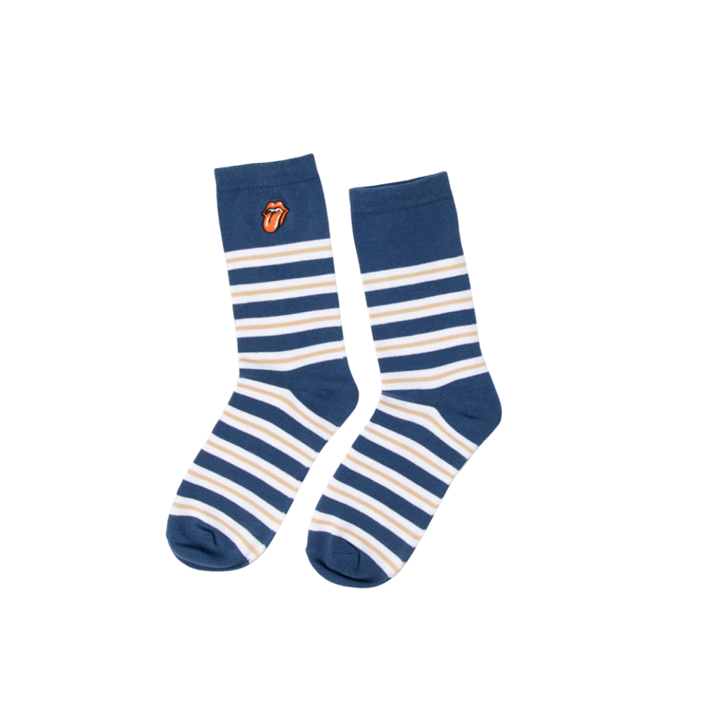 Blue Stripe Classic Logo Sock