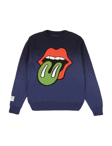 Blue STONES 81 Raw Hem Knitted Sweater RS No. 9 Carnaby St