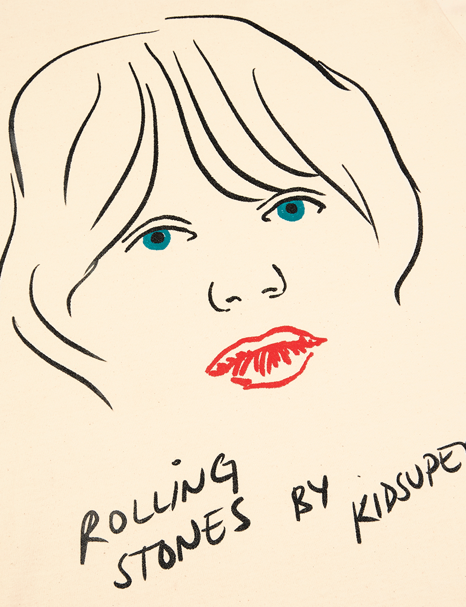 RS No. 9 x KidSuper Mick Sketch Natural T-Shirt (eCommerce Exclusive) Detail