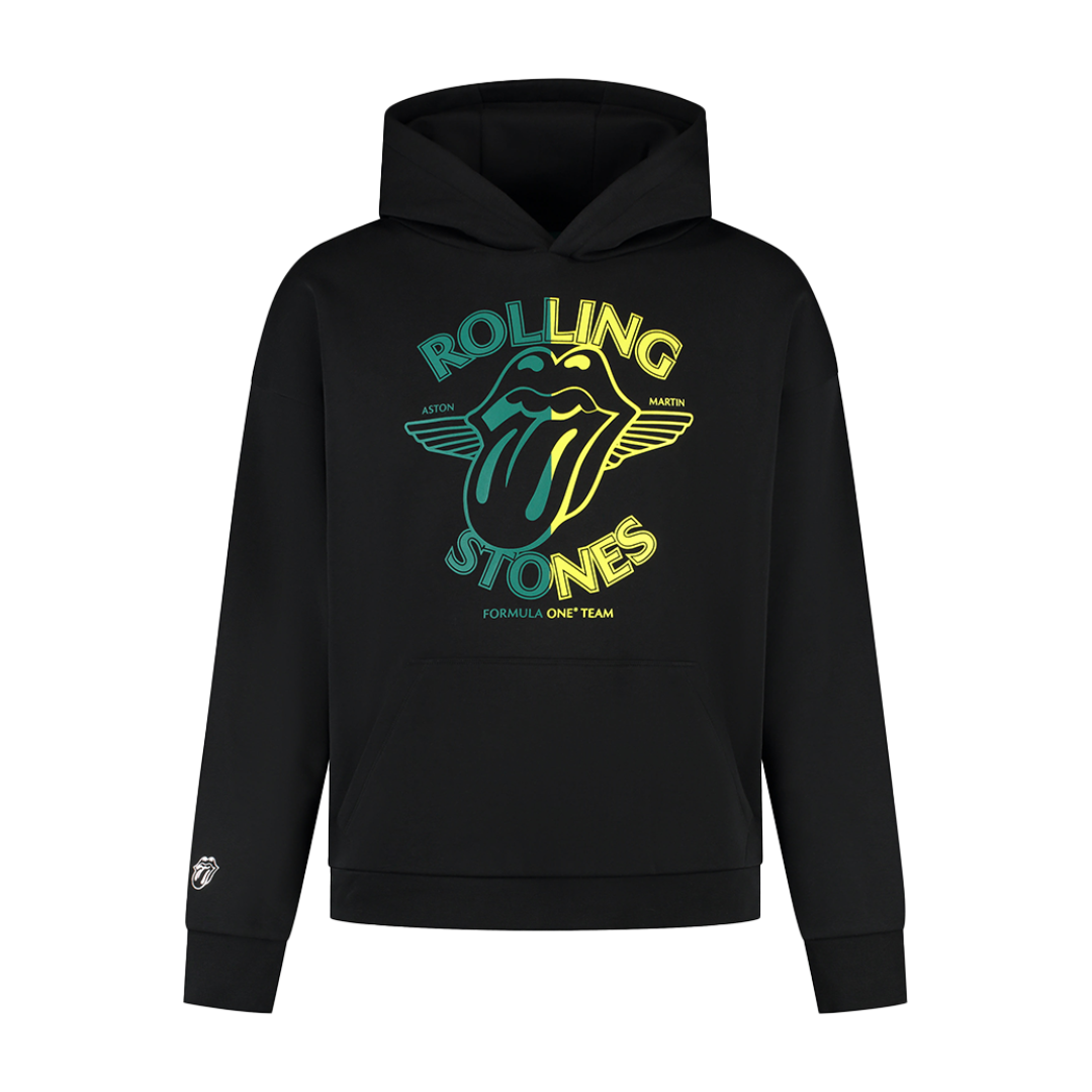ASTON MARTIN Aramco F1 X ROLLING STONES HOODIE Front