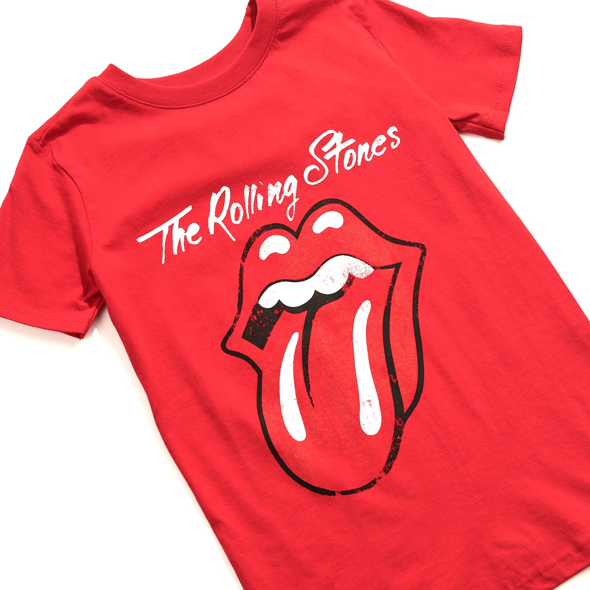 Stones Red Kids Classic Tongue T-Shirt Detail
