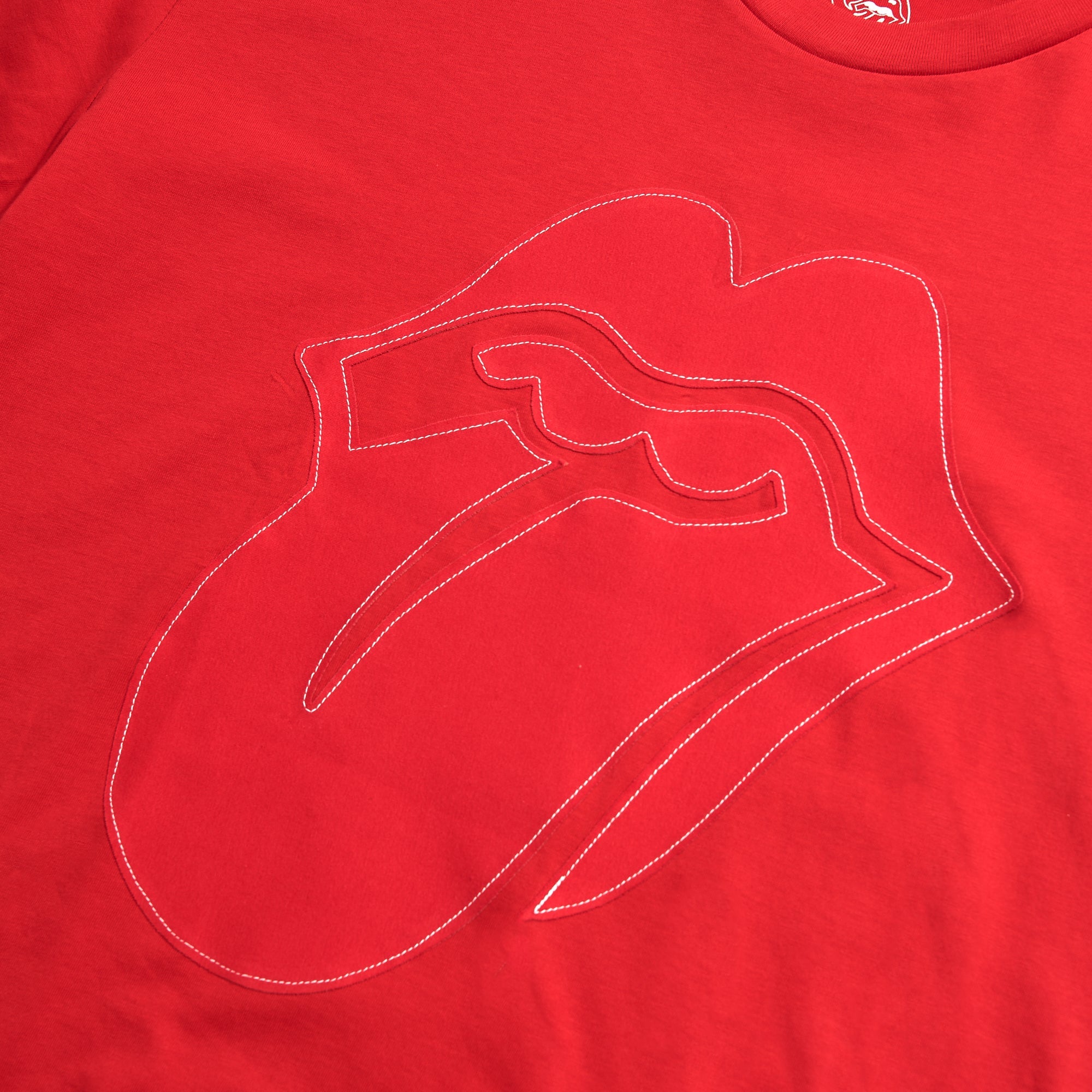 Stones Red Classic Tongue Applique T-Shirt Detail