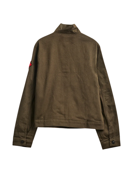 Cropped Military Cargo Jacket