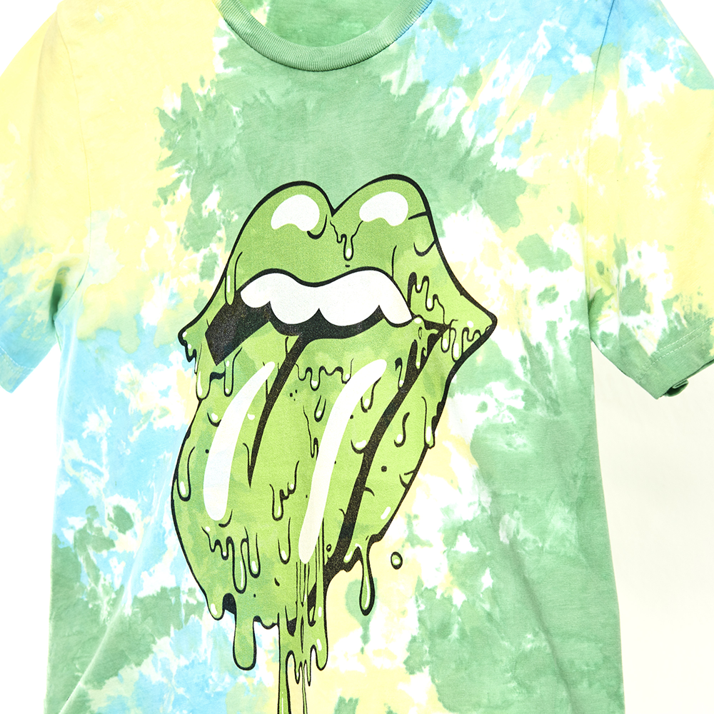 Tie Dye Slime Tongue Kids T-Shirt Detail