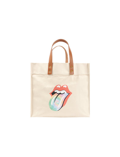 Psychedelic Tongue Canvas Tote Bag Front