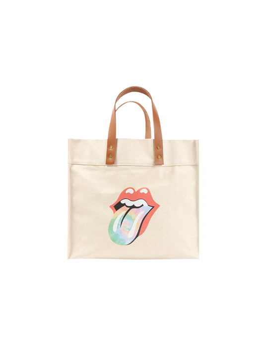 Psychedelic Tongue Canvas Tote Bag Front