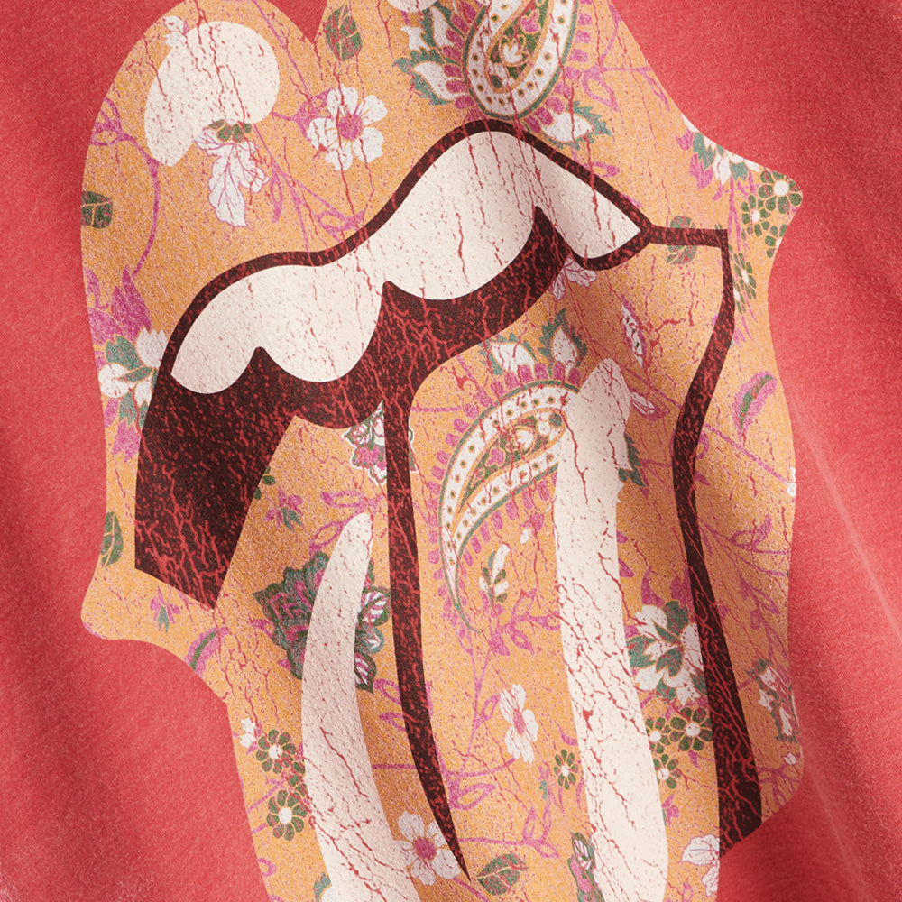 Paisley Classic Tongue Vintage Cuffed Sleeve T-Shirt Detail