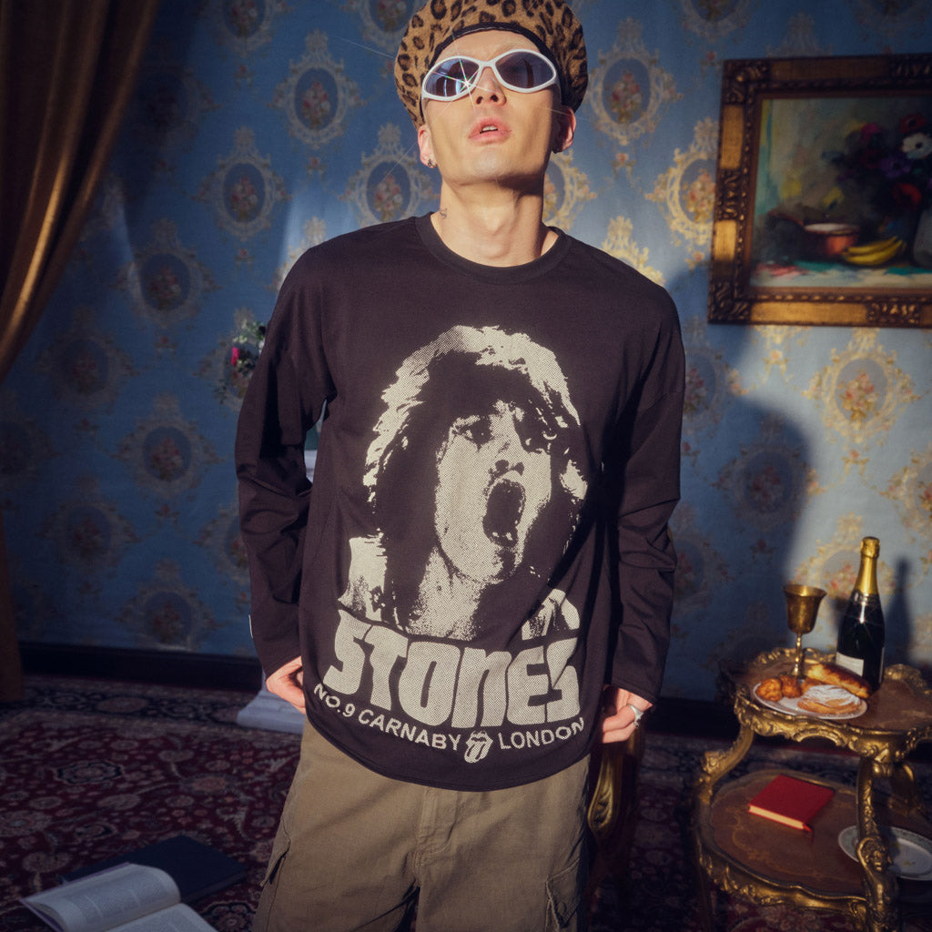 MICK JAGGER BOXY FIT LONGSLEEVE T-SHIRT Model 1