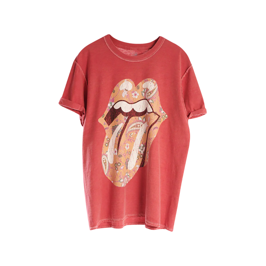 Paisley Classic Tongue Vintage Cuffed Sleeve T-Shirt