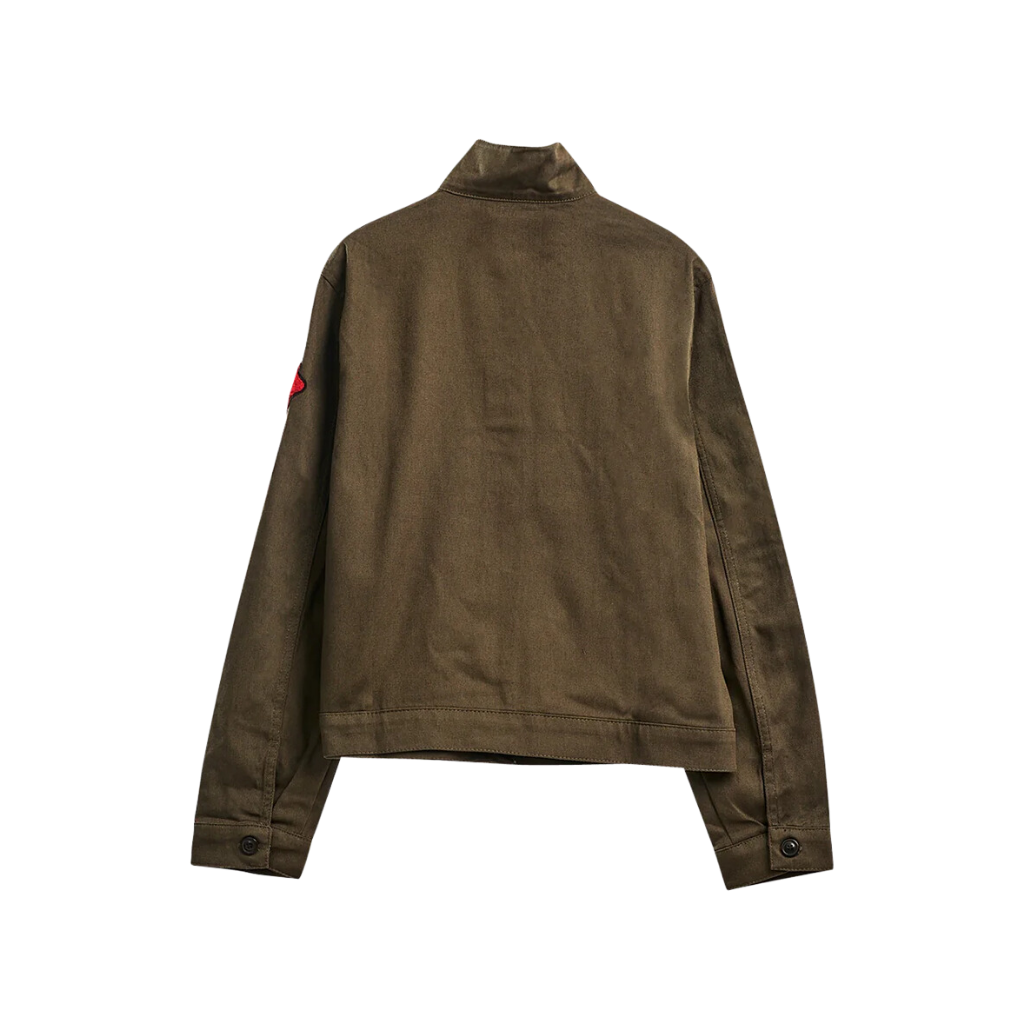 Cropped Military Cargo Jacket Back