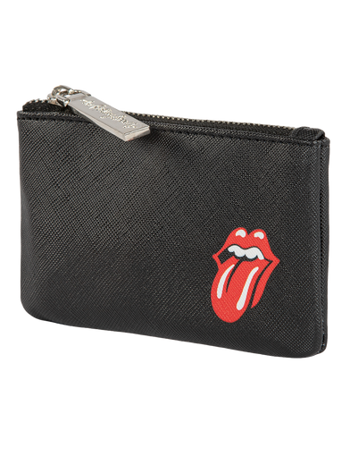 The Rolling Stones x Bugatti Black Coin Pouch Angle