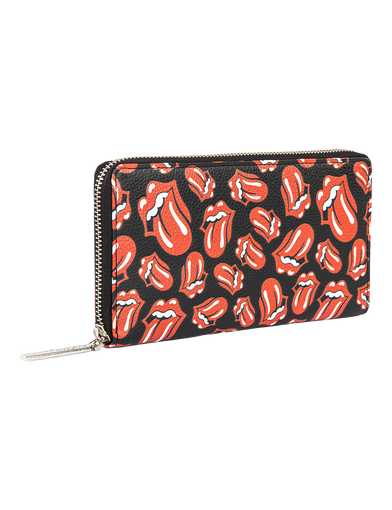 The Rolling Stones x Bugatti All-Over Ladies Zip-Around Wallet Angle