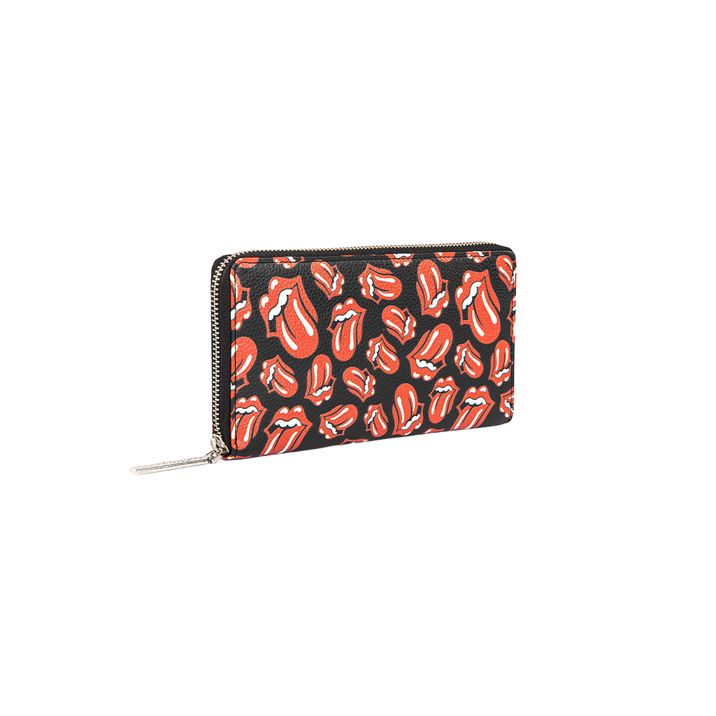 The Rolling Stones x Bugatti All-Over Ladies Zip-Around Wallet