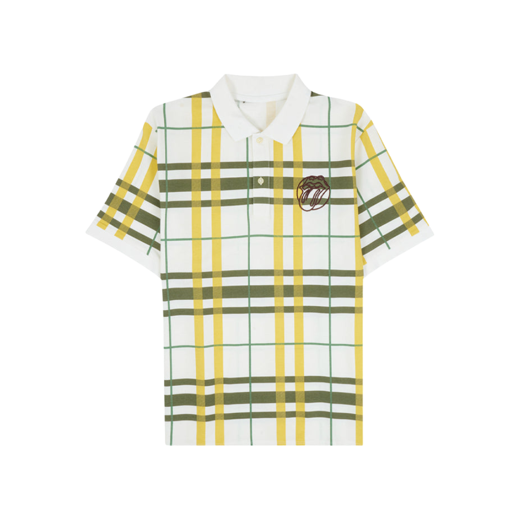 Embroidered Logo Check Polo Shirt