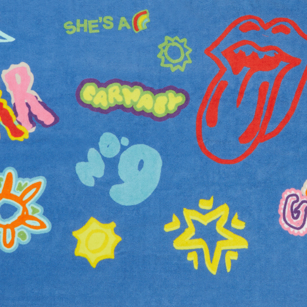 Stones Summer Doodle Beach Towel Detail