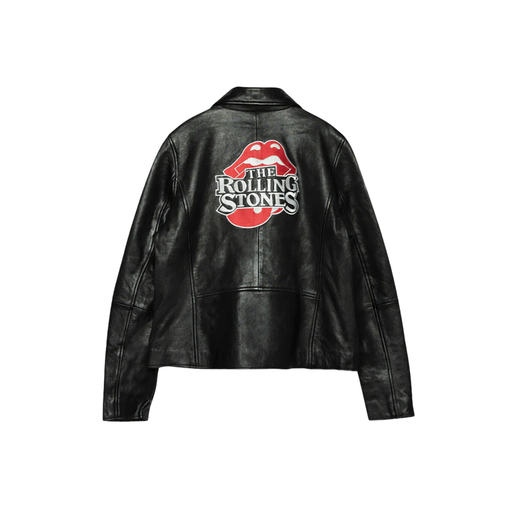 JFK Stadium Rolling Stones Leather Jacket Back