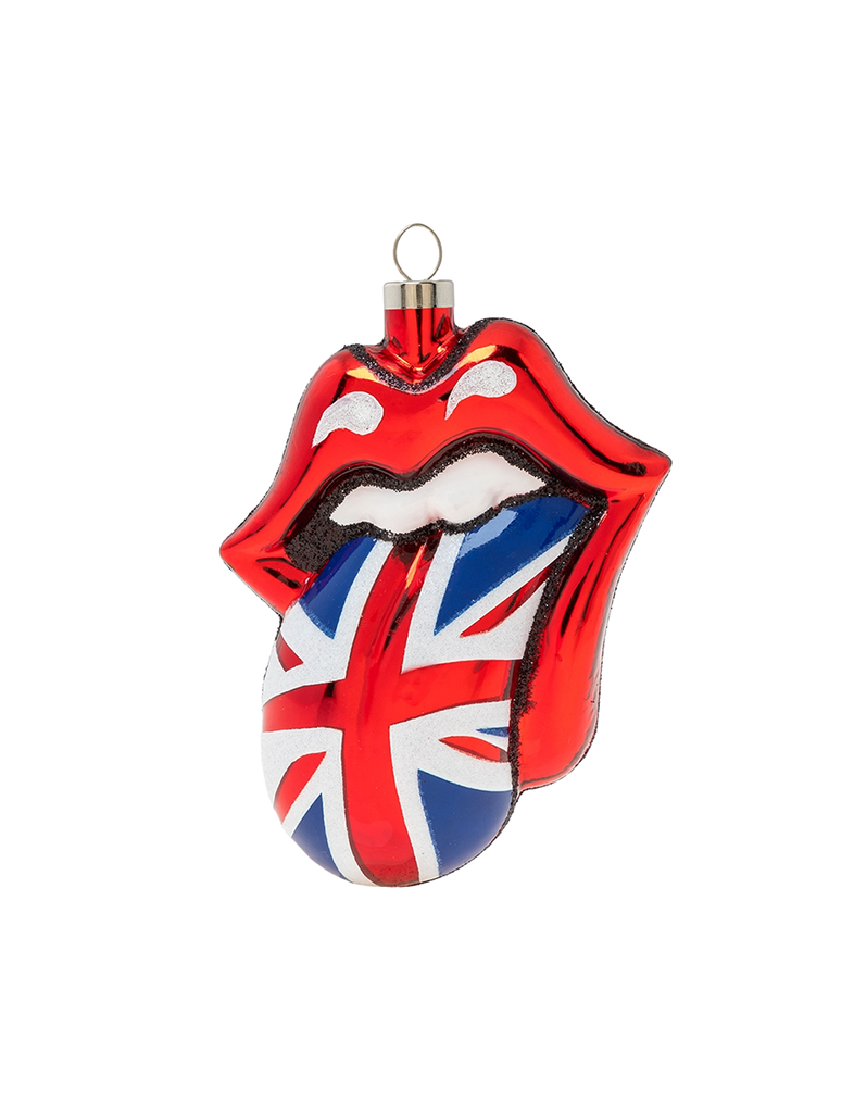 The Rolling Stones x Radko British Flag Tongue Ornament Front