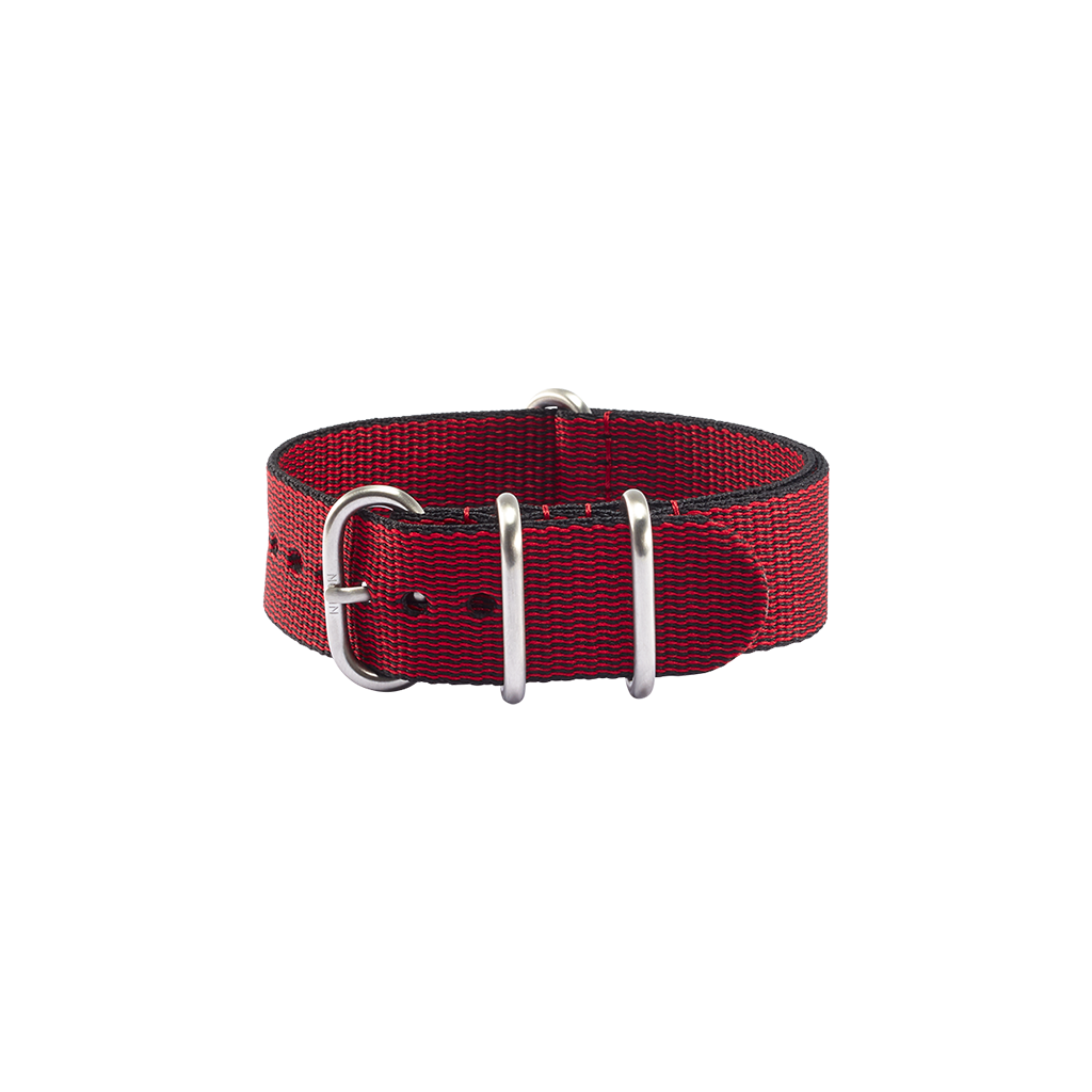 Stones x Nixon 20mm Recycled Nato Band - Red Strap