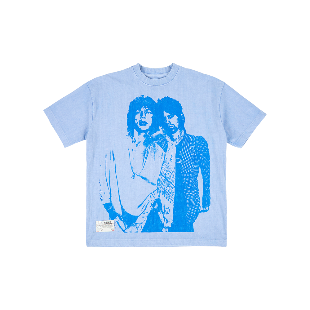 Mick & Keith Jumbo Print Blue T-Shirt Front