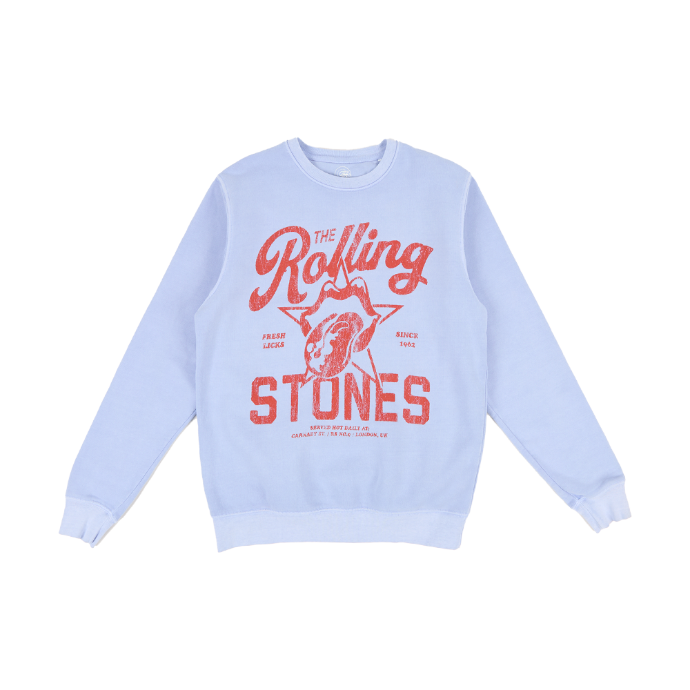 Fresh Licks Since '62 Blue Crewneck Front 