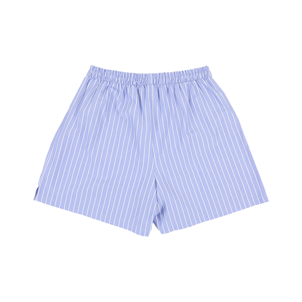 Pinstripe Poplin Oversized Short Back