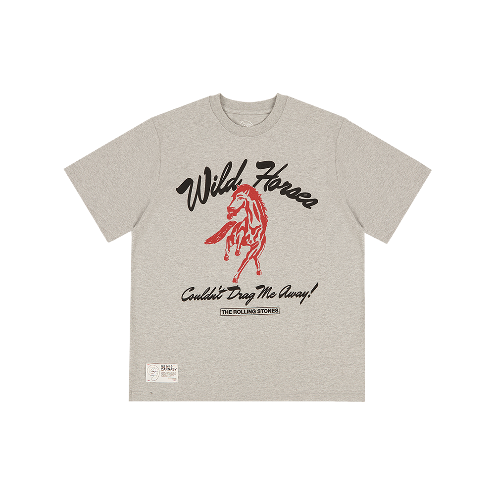 Wild Horses Grey T-Shirt Front 