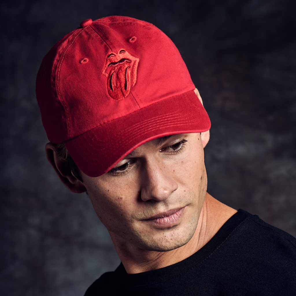 Stones Red Tongue Dad Cap Front