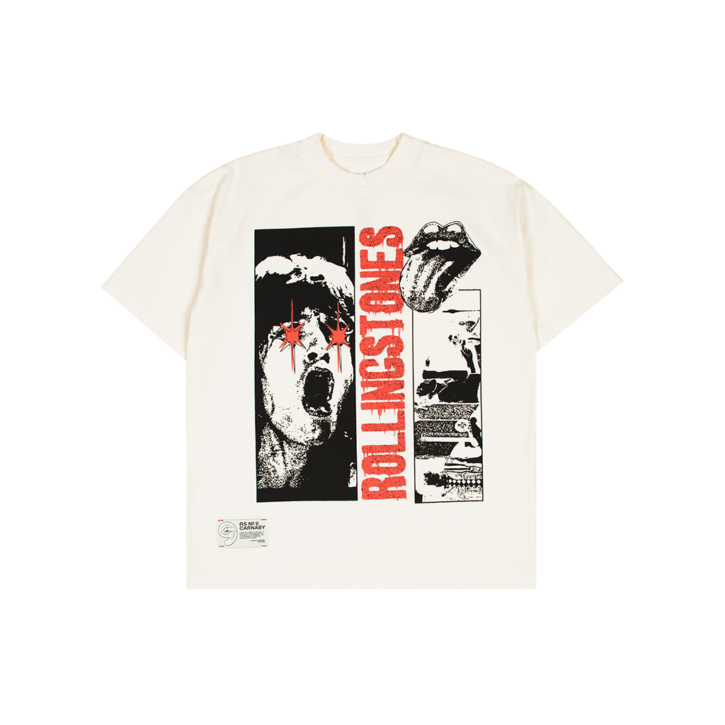 RS NO9 WHITE GRAPHIC T-SHIRT Front