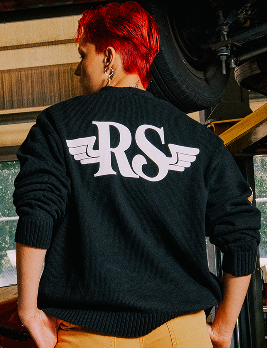 Stones Racing Logo Cardigan Model Back