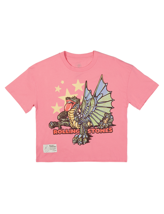Pink Dragon Graphic Print Boxy T-Shirt