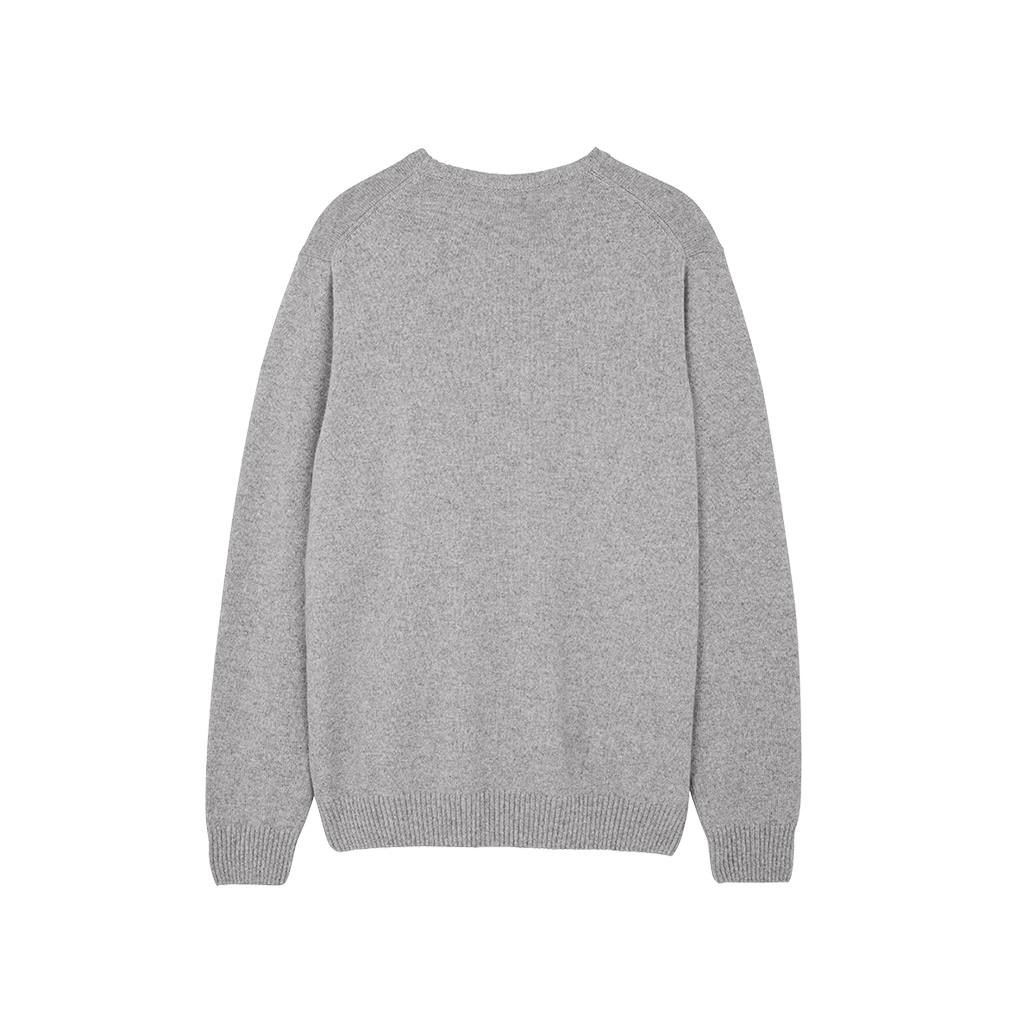 Spring/Summer Grey Merino Sweater Back