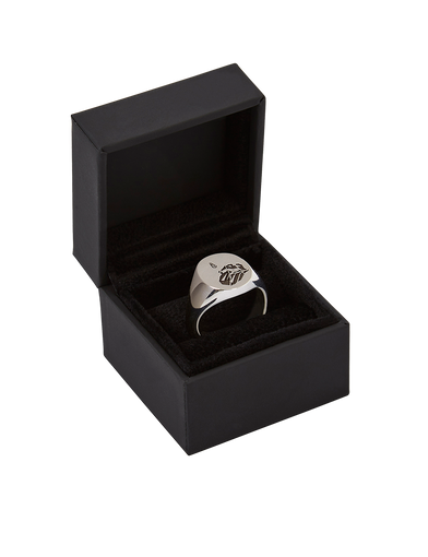 RS No. 9 x Johnny Hoxton Sterling Silver Hackney Diamonds Signet Ring in Box