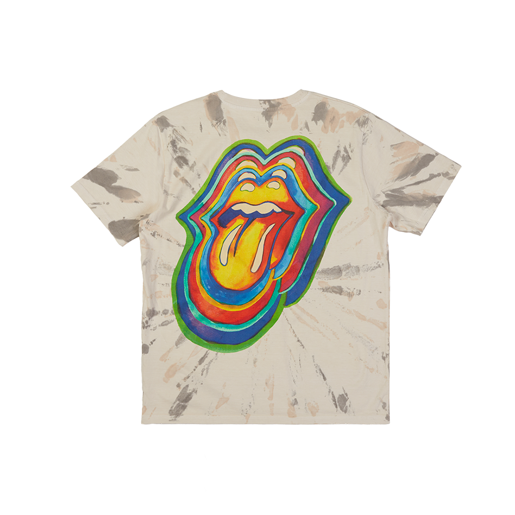 Stone Tongue Logo Graphic Back Print Tie Dye T-Shirt Back