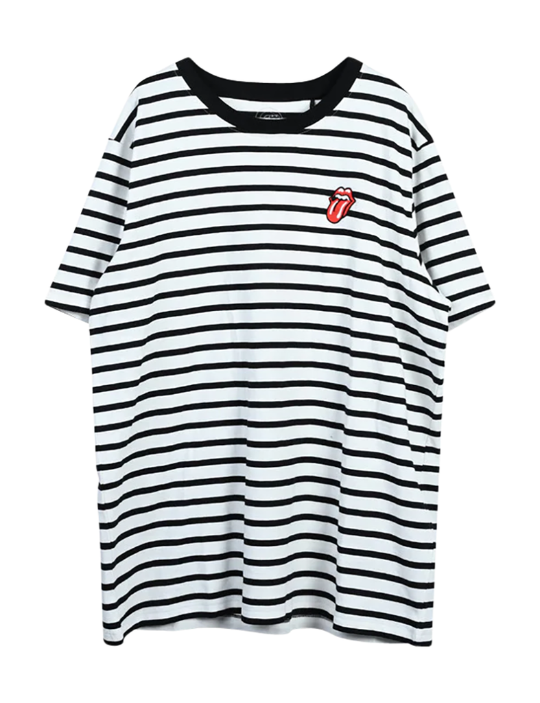 Striped Embroidered Tongue T-Shirt – RS No. 9 Carnaby St.