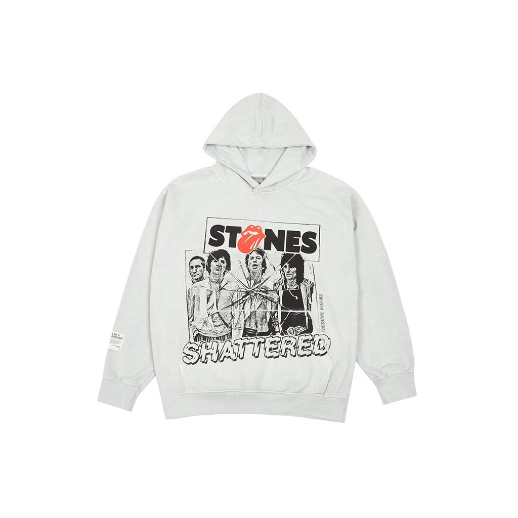 SHATTERED GRAPHIC GREY HOODIE