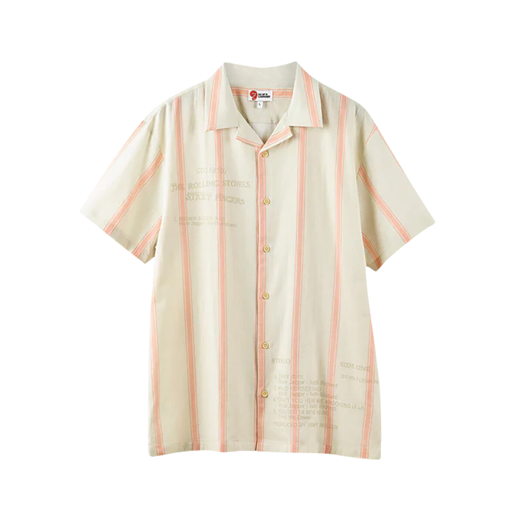 Sticky Fingers Striped Linen Short Sleeve Shirt Front