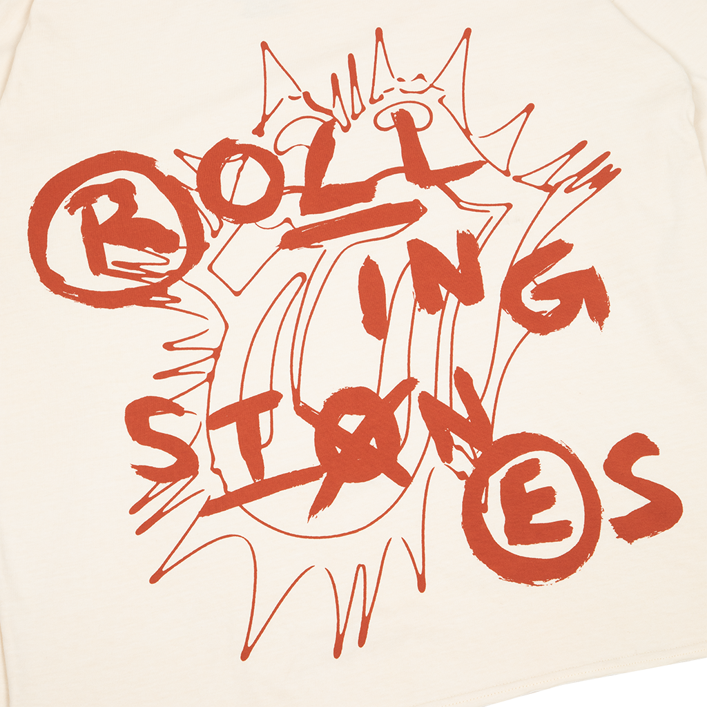 STONES SUN RAW HEM BOX FIT LONGSLEEVE T-SHIRT Front Detail