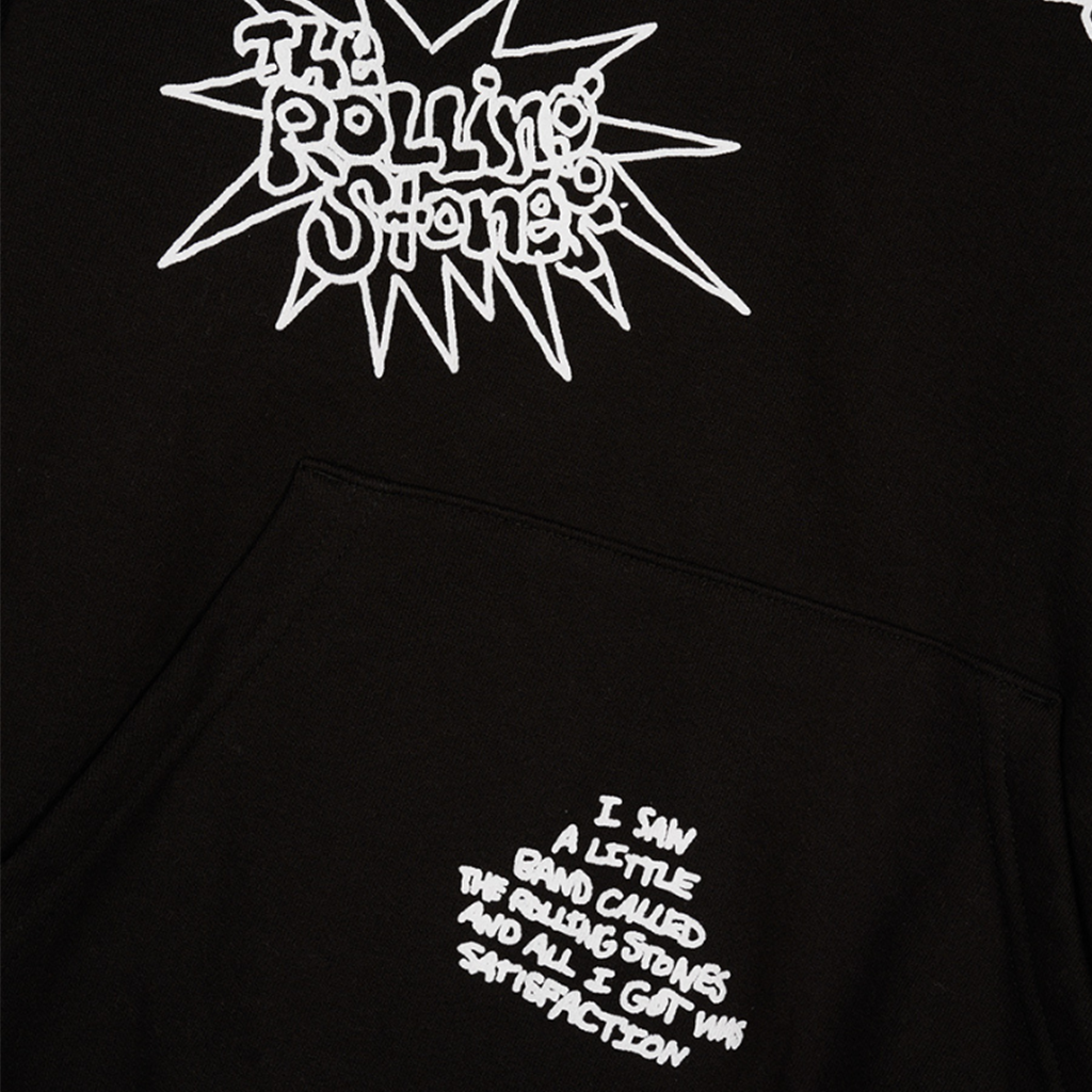 The Rolling Stones x Brain Dead Studios Satisfaction Hoodie Detail