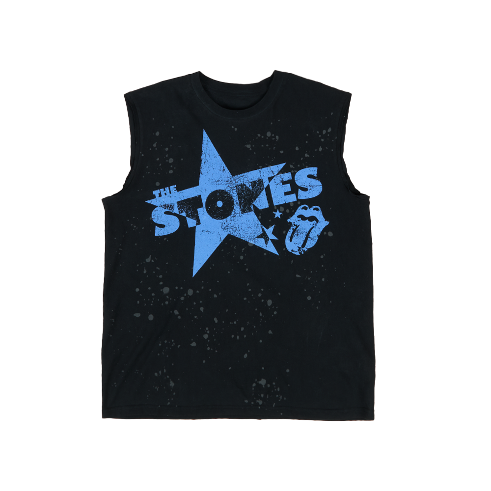 Stones Logo Splatter Dye Muscle Shirt Front 