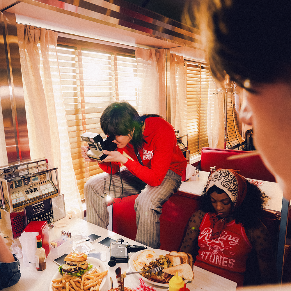 You Can't Always Get What You Want Red Longsleeve T-Shirt Lifestyle Shot 1 