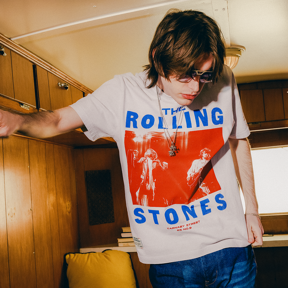 The Rolling Stones Live Photo Natural T-Shirt Lifestyle Shot 2 