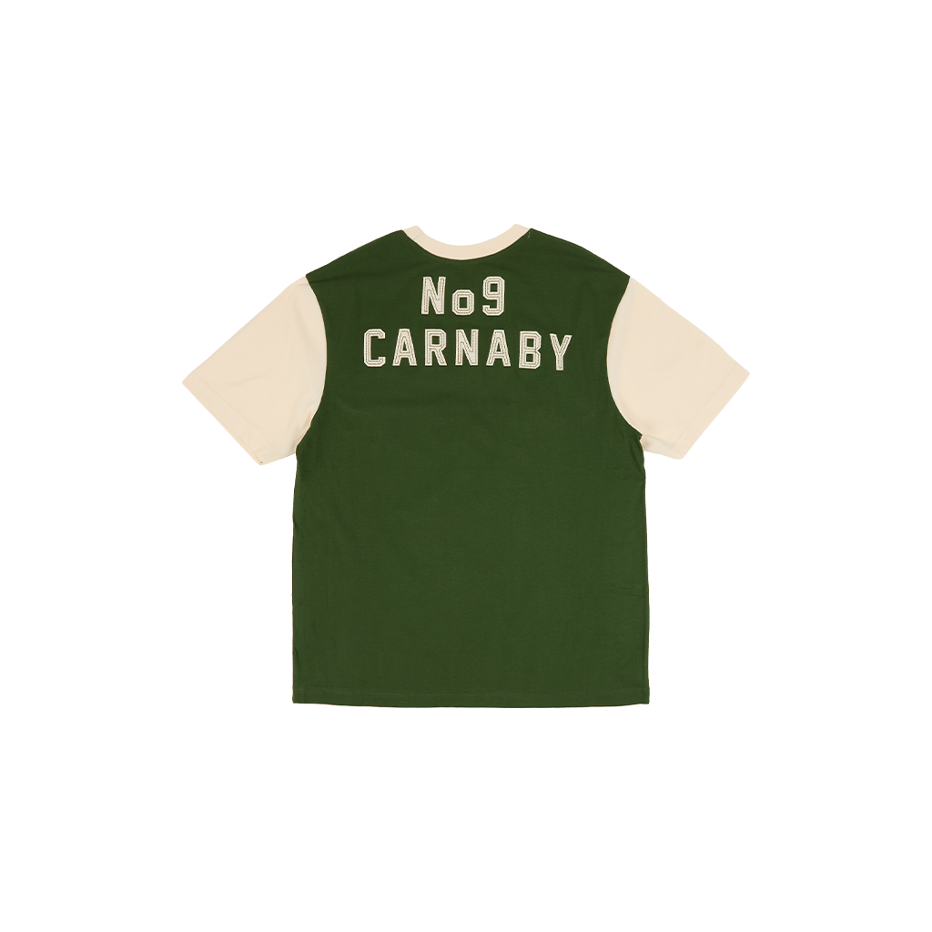 Stones Varsity Chenille Applique Green T-Shirt Back