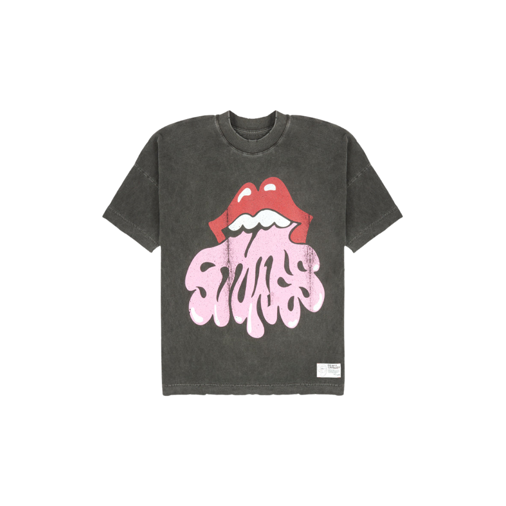 Vintage Wash Stones Mouth Logo T-Shirt