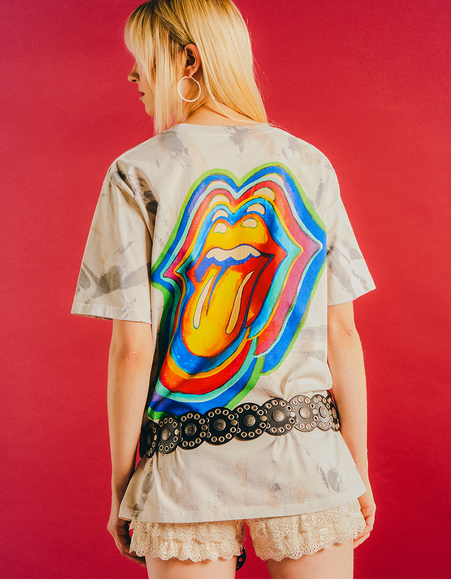 Stone Tongue Logo Graphic Back Print Tie Dye T-Shirt Lifestyle 3