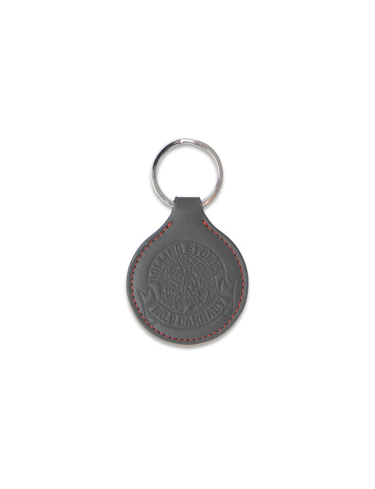 EMBOSSED LEATHER CARNABY KEYCHAIN Front