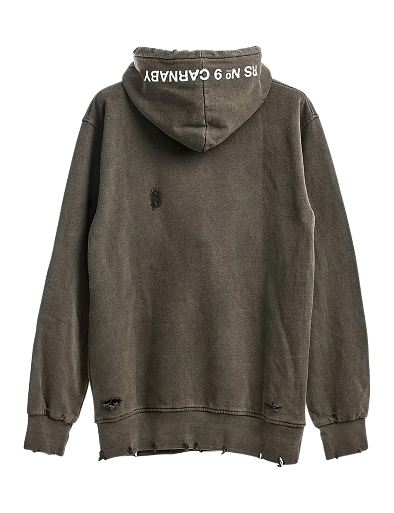 Distressed hotsell grey hoodie