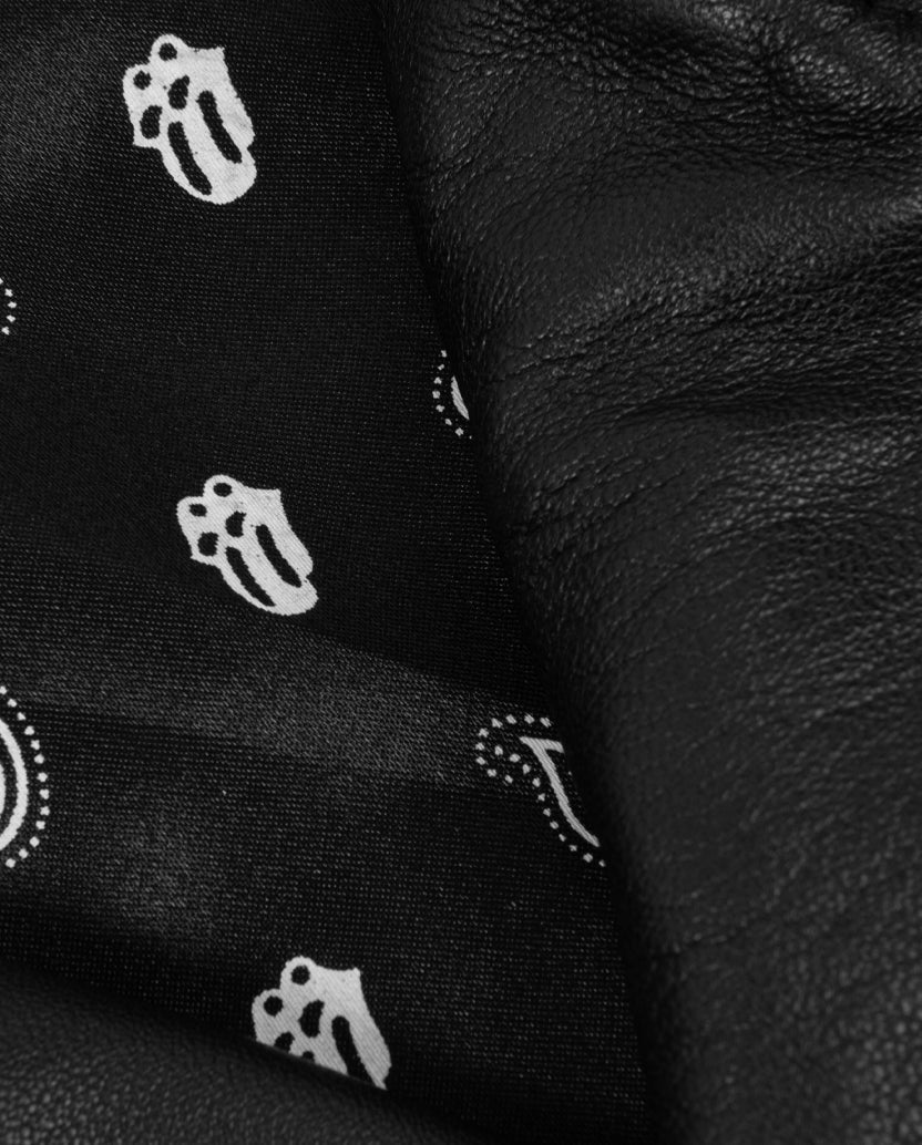 Classic Licks Chenille Logo Premium Leather Jacket - RS No