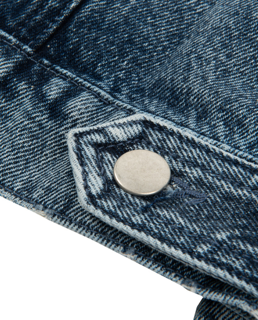 【新品】【M】RS No.9 CARNABY ローリングストーンズ ブルゾン No. 9 Carnaby Distressed Denim Jacket II - RS No. 9 Carnaby St.