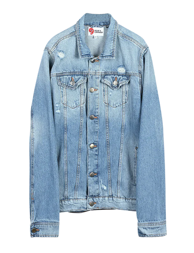 No. 9 Carnaby Distressed Denim Jacket Front