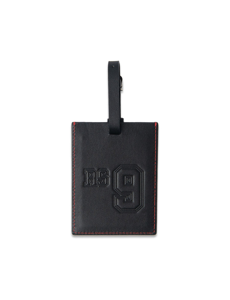 RS No. 9 LEATHER LUGGAGE TAG FRONT